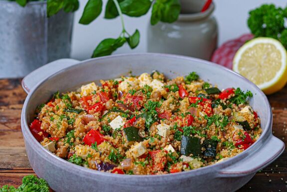 Couscous Salat mit Ofengemüse