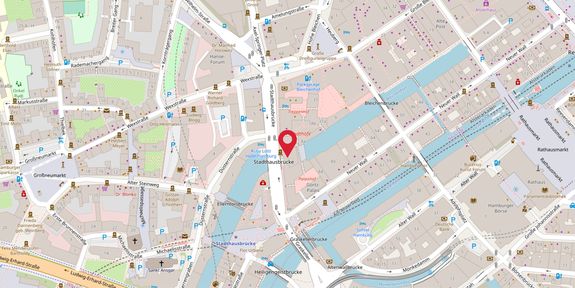 Hamburger Stadtkarte mit einer Markierung des BKK24 Standortes.
