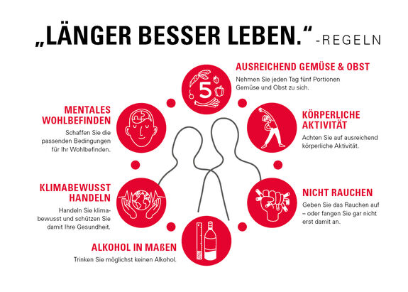 Icons der sechs Regeln