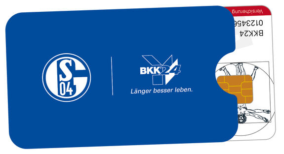 Versichertenkartenhülle in Schalke 04 Farben und Logo