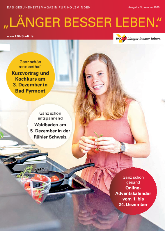 Titelbild "Länger besser leben."-Magazin Holzminden