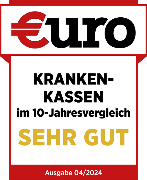 BKK24 Ergebnis sehr gut im 10 Jahres Vergleich der Krankenkassen.