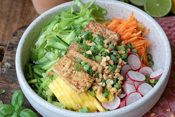 Sommerrollen Salat mit Tofu