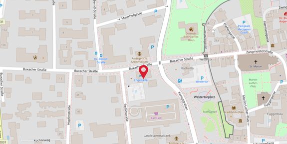 Stadtkarte Memmingen mit Markierung BKK24 Standort