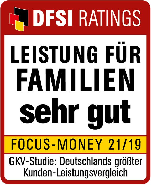 Focus Money bewertet die BKK24 Leistungen für Familien mit "sehr gut"