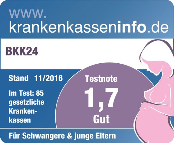 Siegel Ausgezeichnete Leistungen für Schwangere und junge Familien