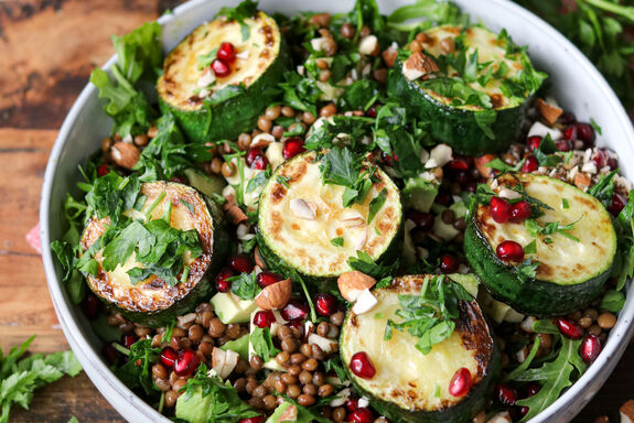 Zucchini Linsen Salat