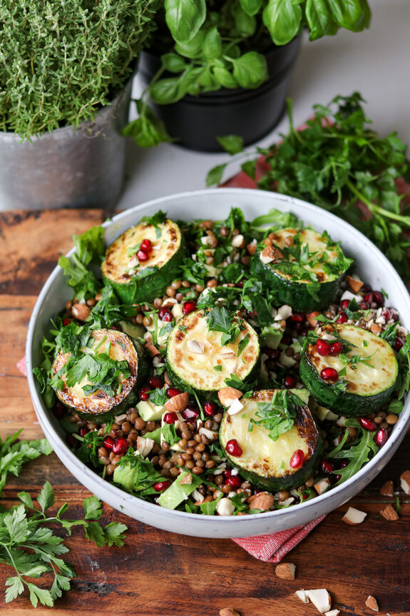 Zuccini-Linsen-Salat