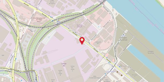 Stadtkarte Mainz mit Markierung BKK24 Standort