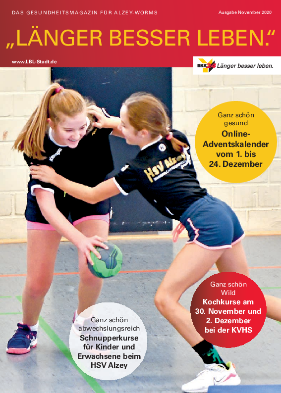 Titelbild "Länger besser leben."-Magazin Alzey-Worms