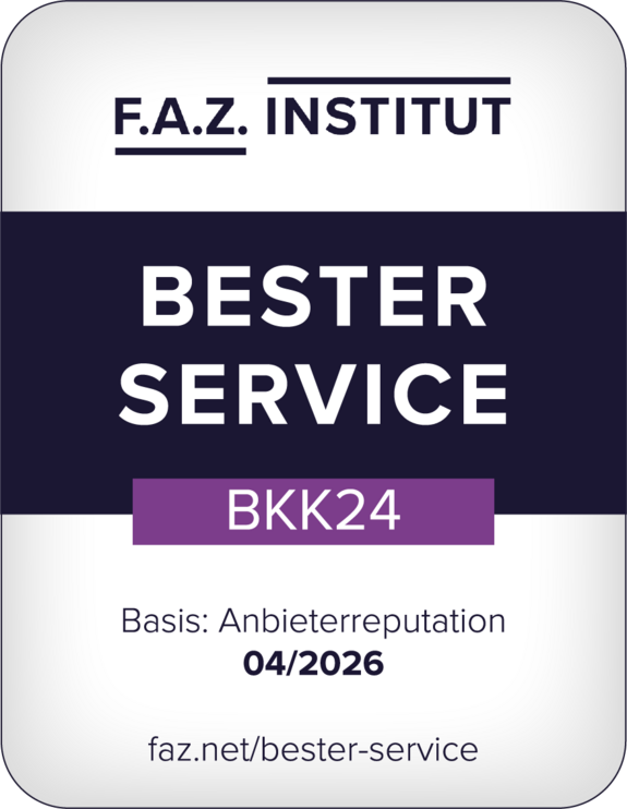 Auszeichnung FAZ-Institut Bester Service bei der BKK24