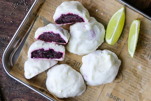 Blaubeer Joghurt Bites