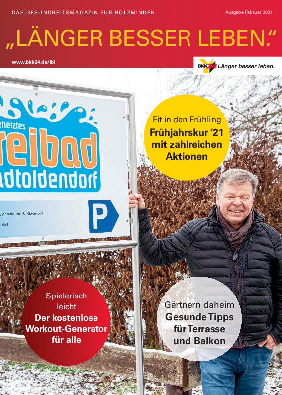 Titelbild "Länger besser leben."-Magazin Holzminden