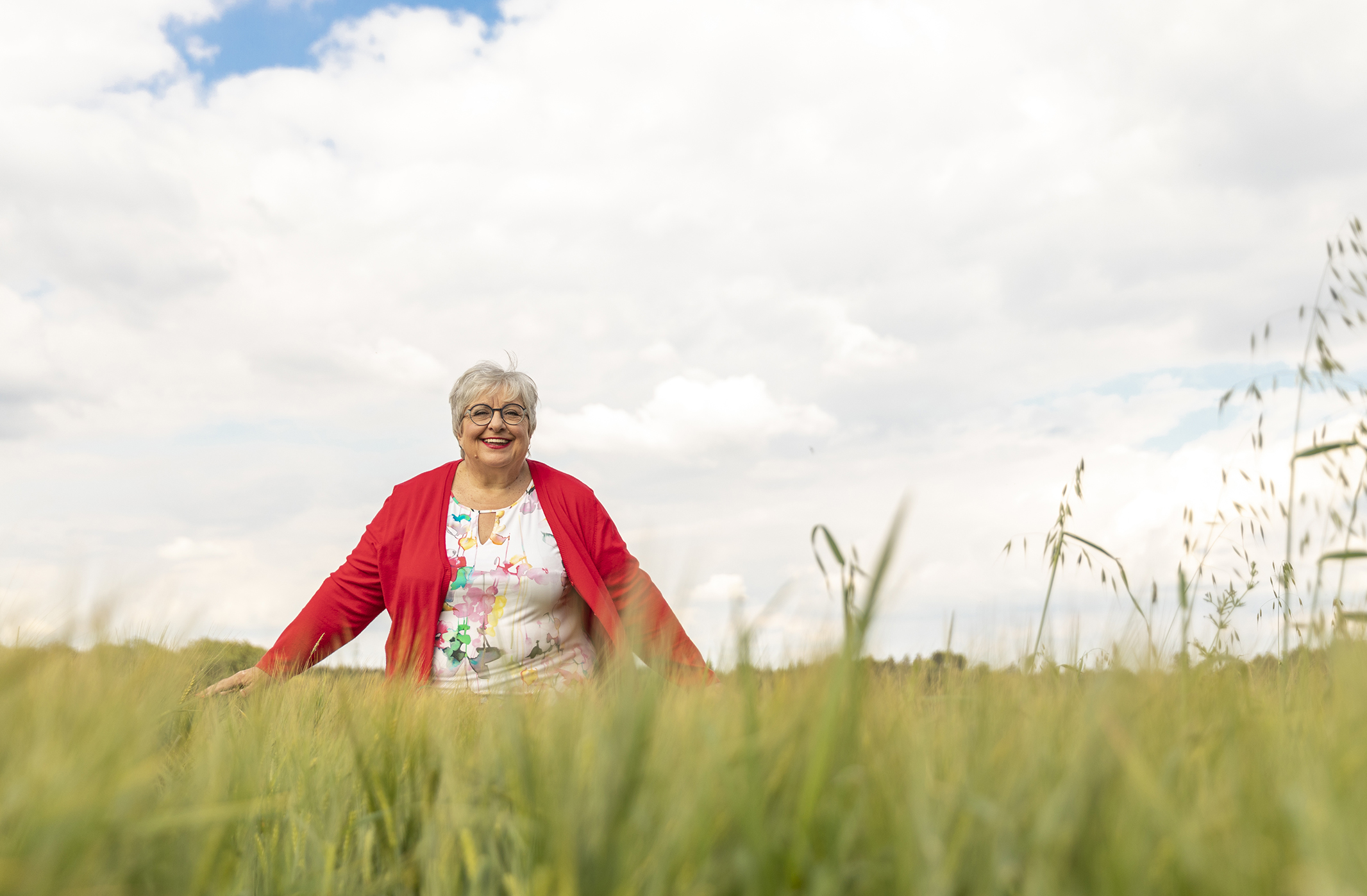 Sabine Asgodom im Feld